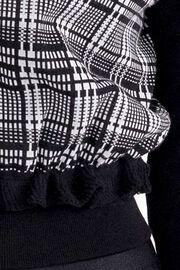 Checker Plaid Knit Cardigan 