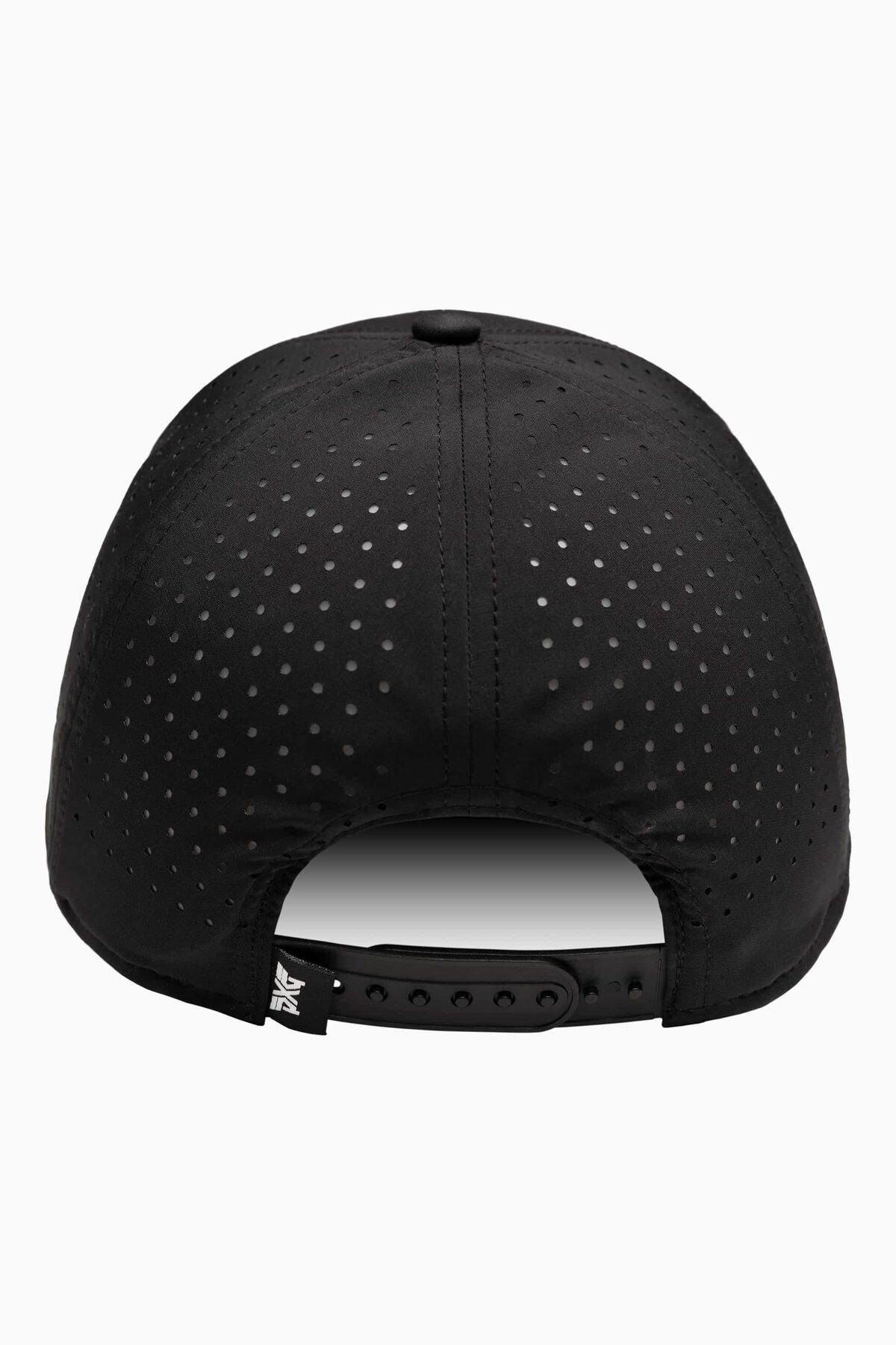 Faceted Large 6 Panel Structured Curved Bill Cap Black
