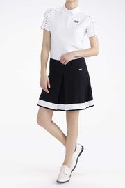 White Stripe Pleated Skirt 