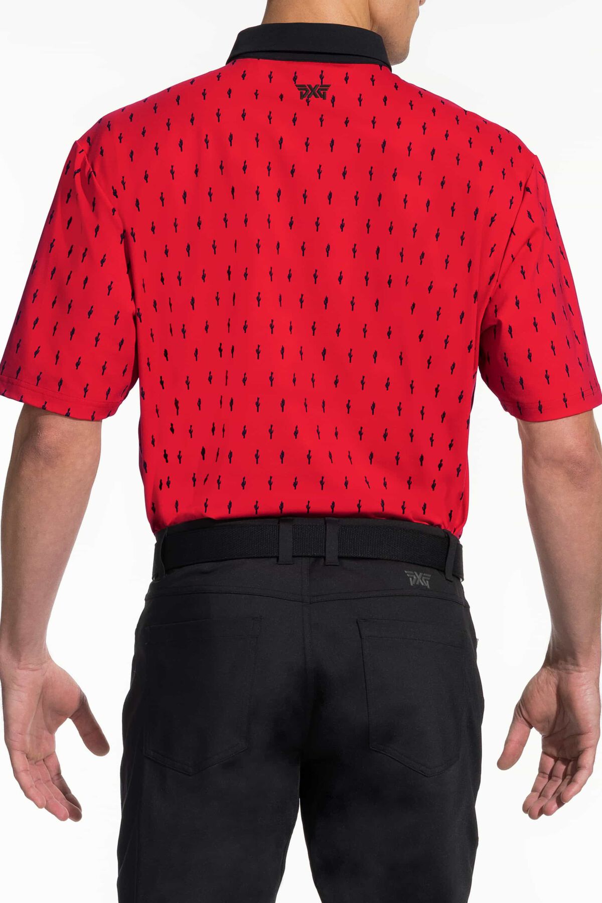 Comfort Fit Cactus Print Polo Red