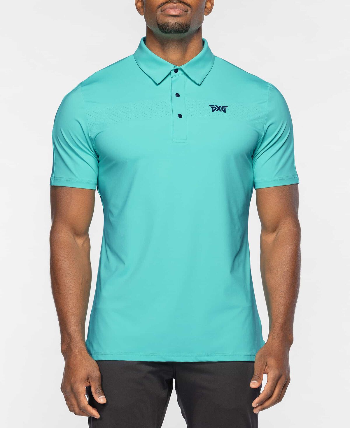 Athletic Fit Perforated Panel Polo 
