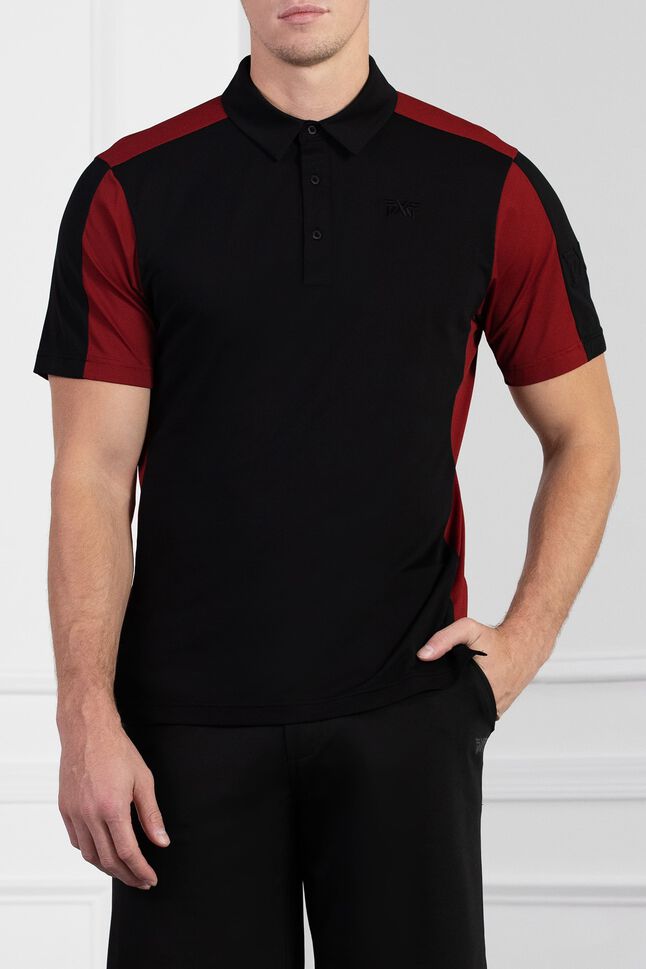 Athletic Fit Short Sleeve Checker Panel Polo