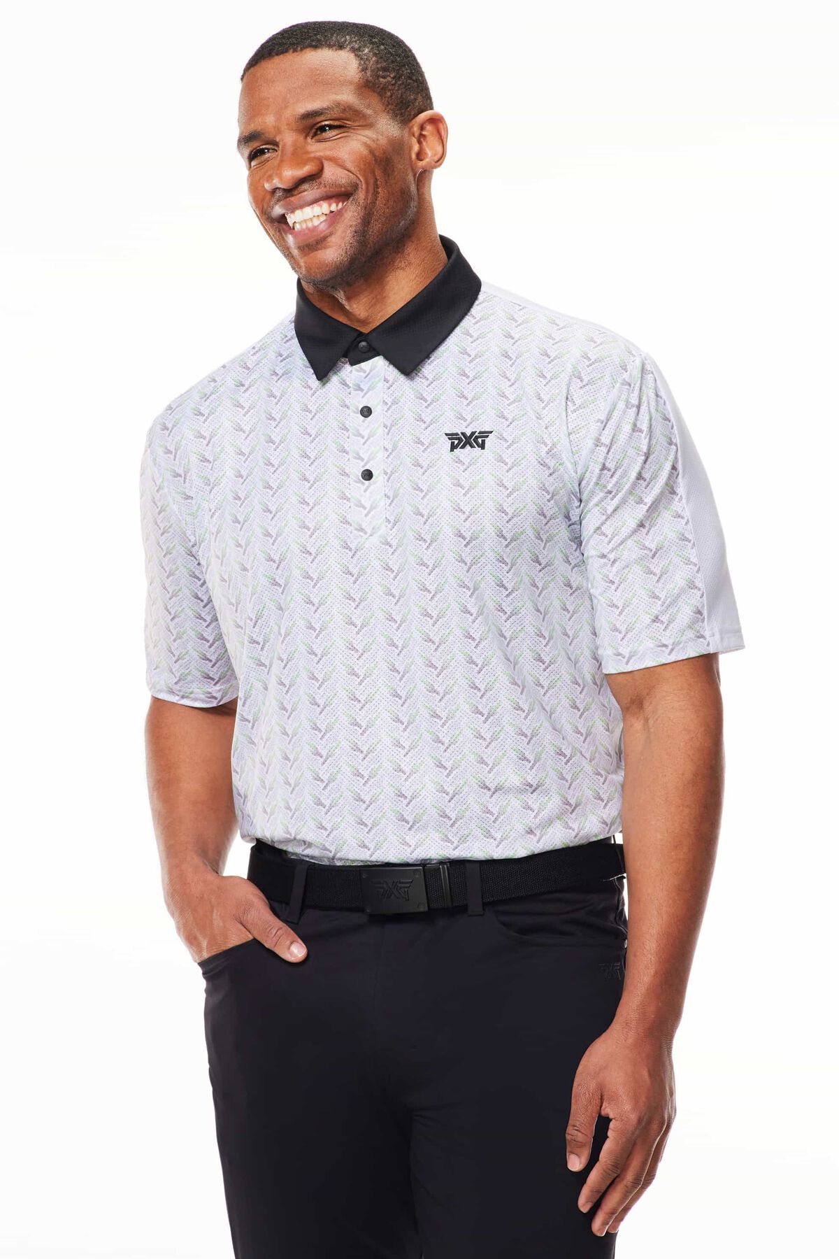 Comfort Fit Saguaro Perforated Polo White