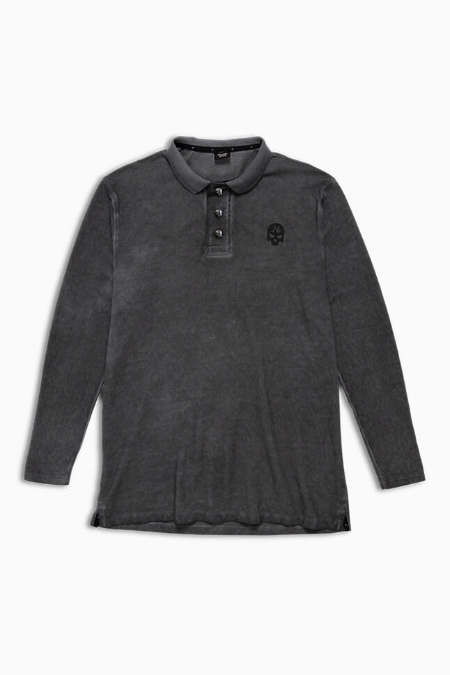 Darkness Pique Long Sleeve Polo