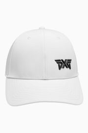 Faceted Minimalist 6 Panel Structured Cap White
