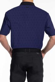Comfort Fit Cactus Print Polo Navy