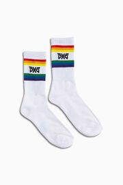 Men's Pride Crew Socks White