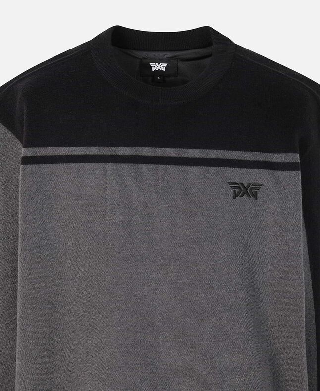 WTカラーブロック　ウインドプルーフセーター - ブラック