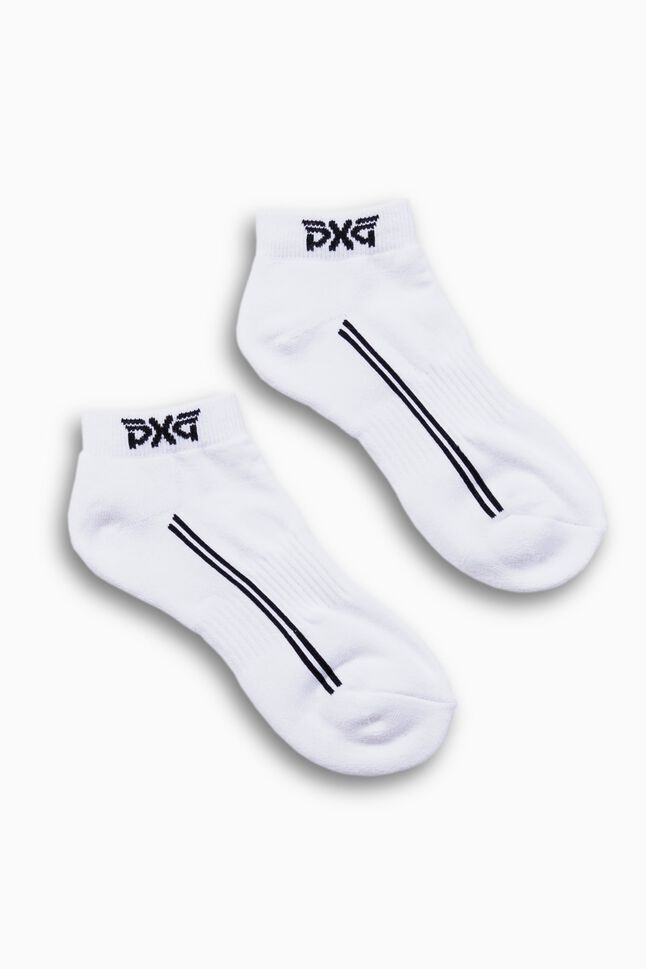 Jacquard Logo Ankle Socks - White