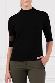 Two-Tone Mock Neck Sweater 