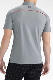 Athletic Fit Red Piped Polo 