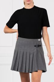 Solid Pleated Skirt 