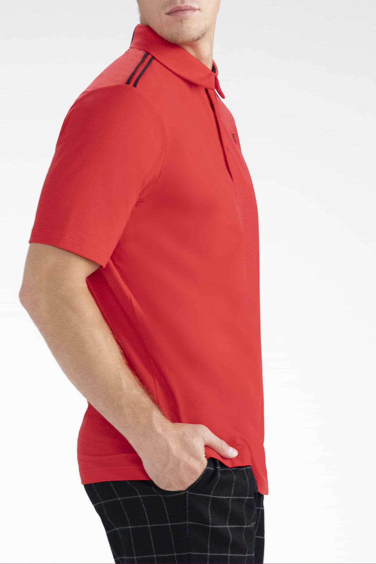 Comfort Fit Shoulder Piped Polo 