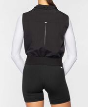 Women's High-Waisted Zip Up Vest - Black - Medium 