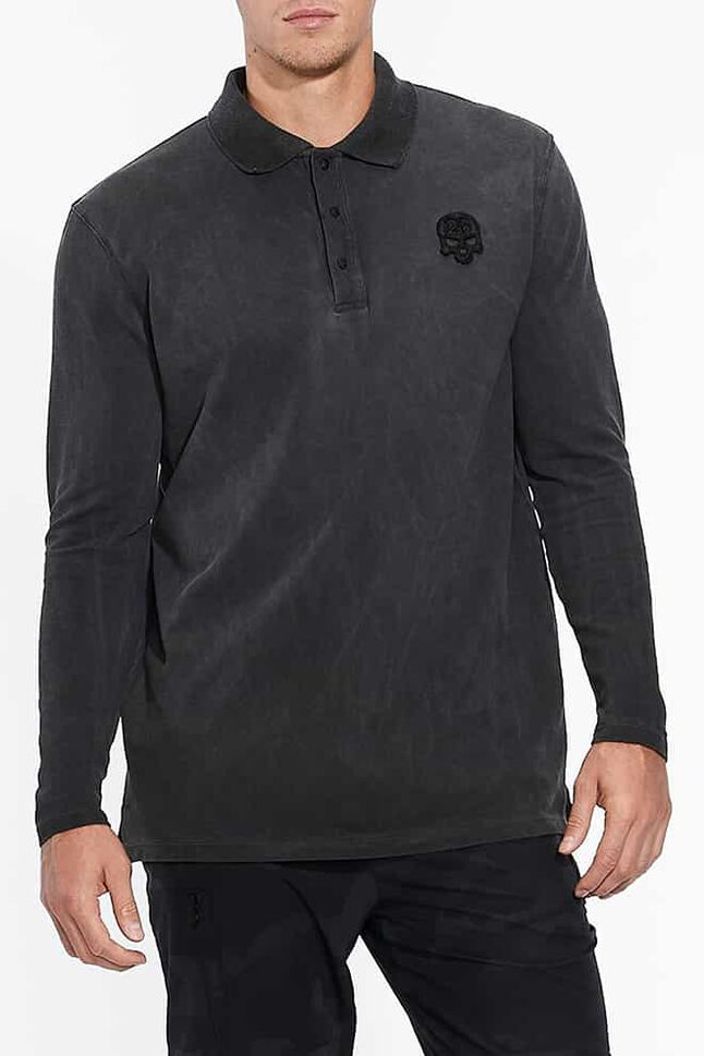 Darkness Pique Long Sleeve Polo