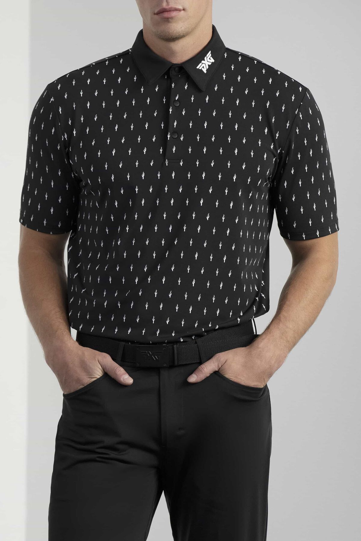 Comfort Fit Cactus Print Polo 