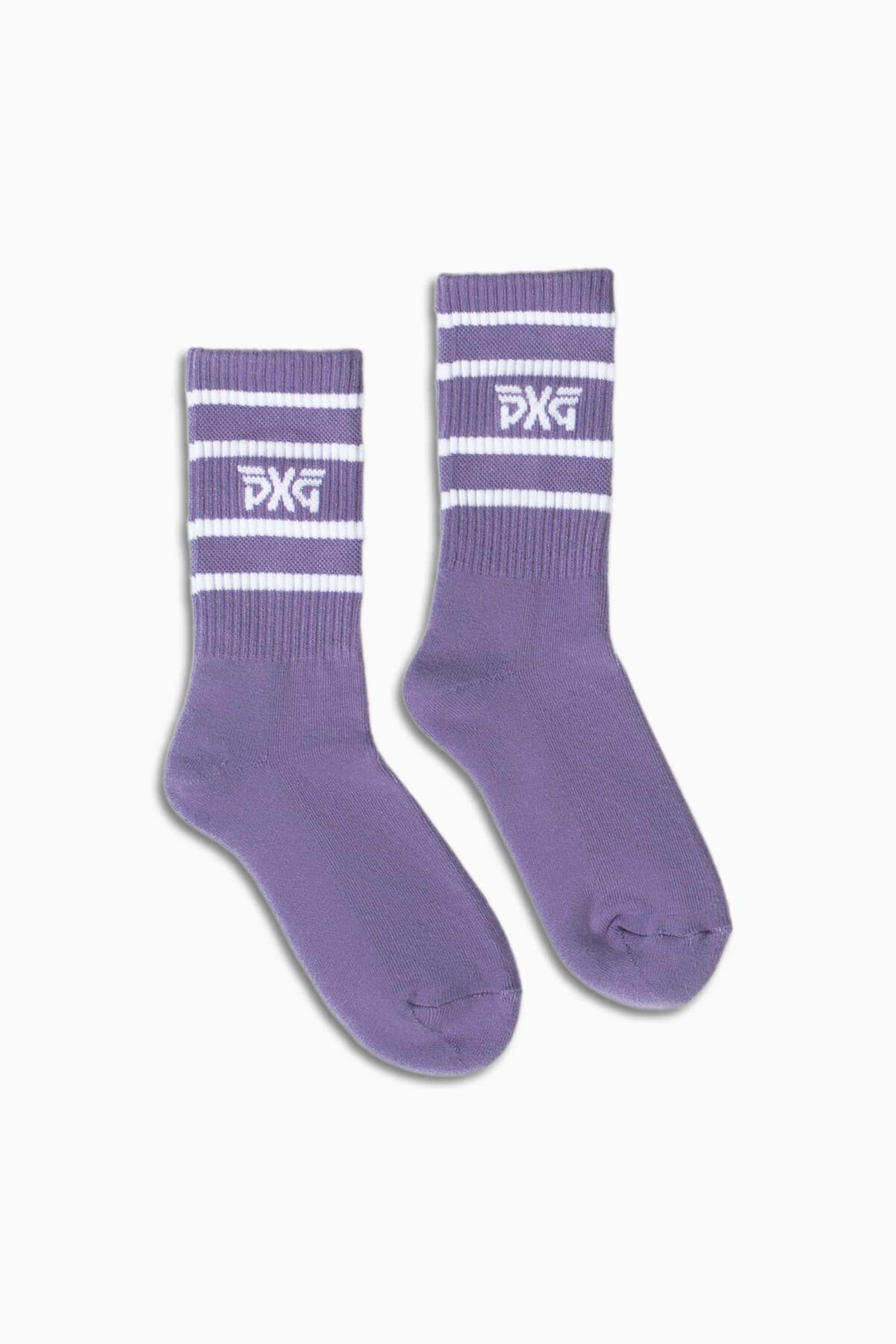 Women's Stripe Crew Socks - Purple 