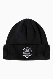 Bonnet en tricot côtelé Darkness Skull – Noir 