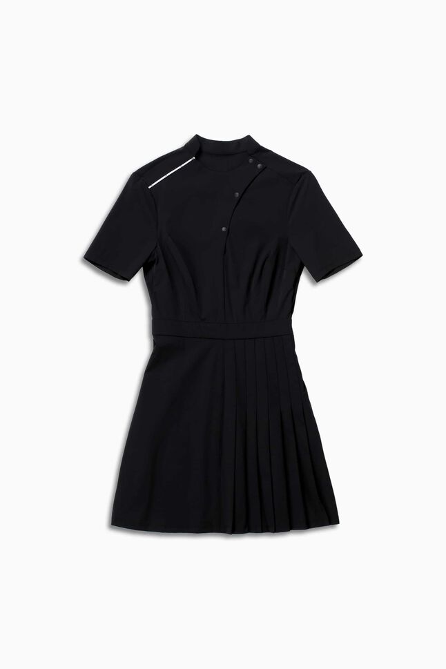 Darkness Pleated Polo Dress