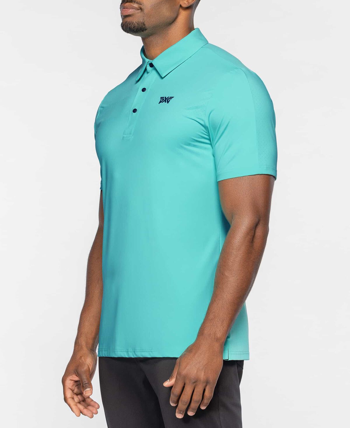 Athletic Fit Perforated Panel Polo 