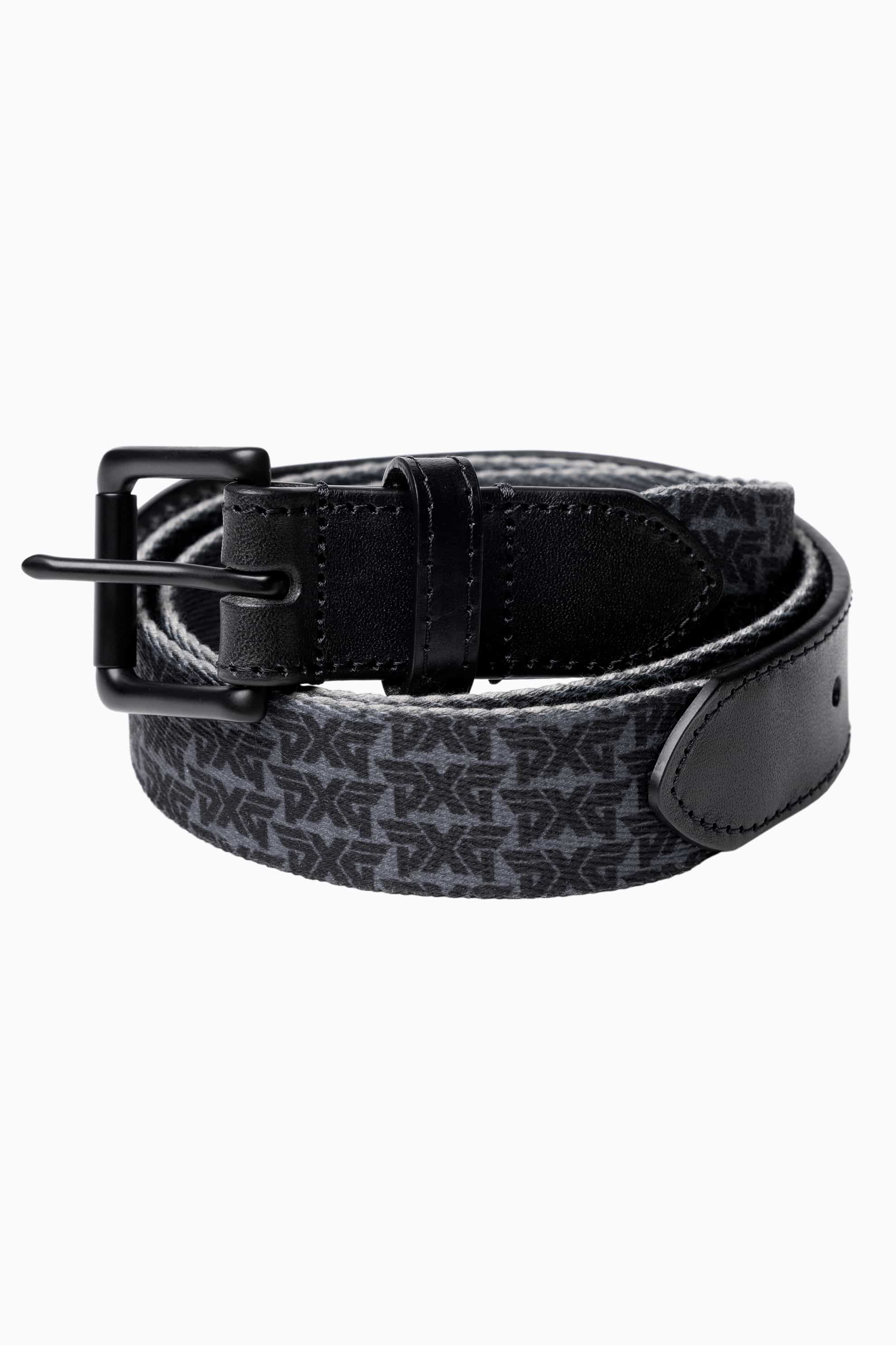 Black Leather Dress Belt | Stainless Steel Buckle Custom Monogram
